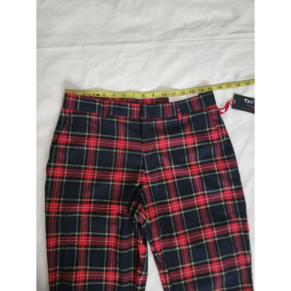 Tommy Hilfiger THELEX Tailored To Move Tribeca Plaid Skinny Pants 30WX30L NWT - Picture 10 of 13